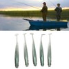 5Pcs Simulated Soft Fish Bait 3D Eyes Environmentally Friendly Silicone