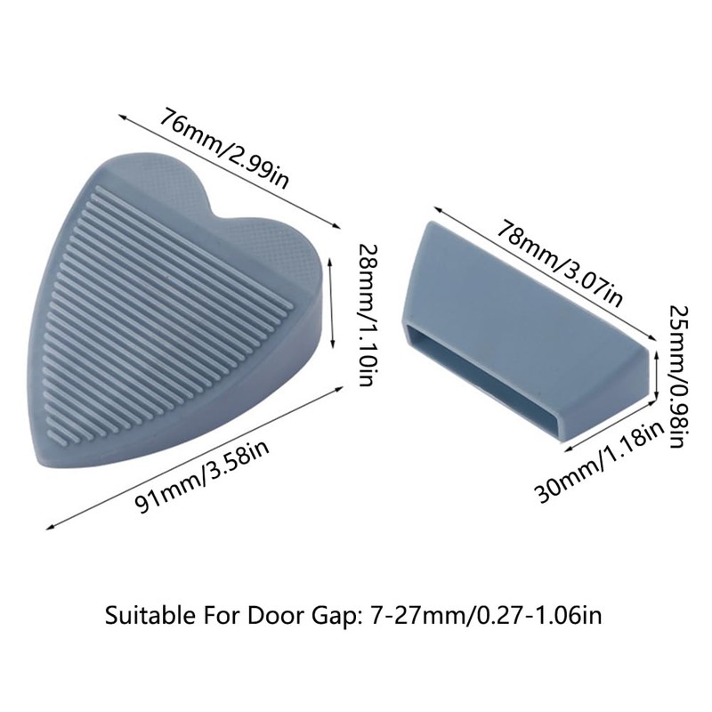 Rubber Door Wedge, Cute Heart Shape Door Stopper Doorstop with