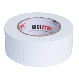 Welstik Professional Tape White Waterproof Tape Fabric Coloured Gaffer Tape for Repairs, DIY, Crafts, Indoor and Outdoor Use, 50mm x 41m, White