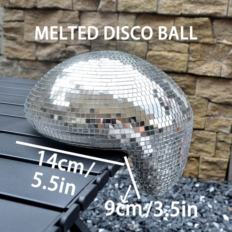 TUCAI Decoración de bola de discoteca derretida, bola de espejo