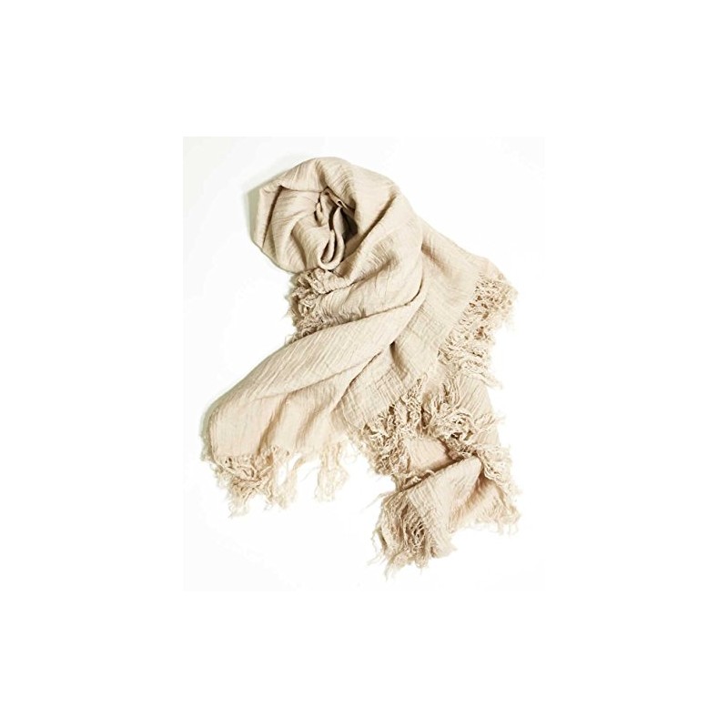 aesthetinc Solid Color Oversized Shredded Fringe Square Shape Scarf Wrap