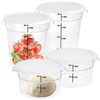 Milkary 4Pcs Food Storage Container with Lids, Clear Round Dough