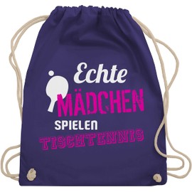 Shirtracer - Gym Bag Backpack - Real Girls Playing Table Tennis, 6 purple