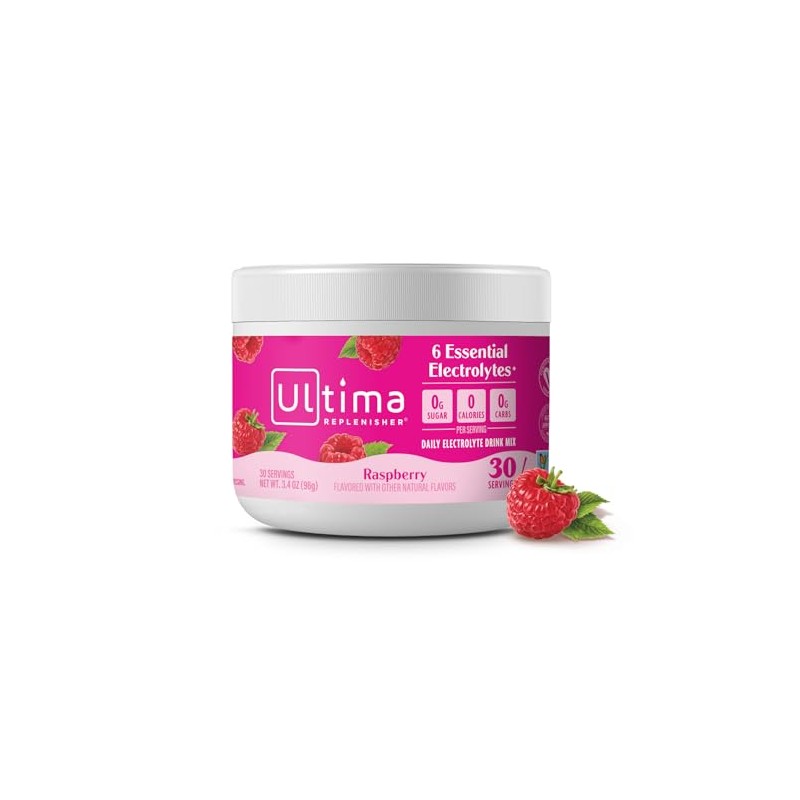 Ultima Replenisher Raspberry Electrolyte Powder - Sugar Free Hydration