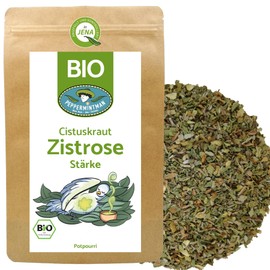 Organic Rock Rose Tea 100 g - Hot & Cold for Young and Old - 4 Seasons Tea - Cistus Tea - Peppermintman