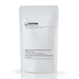 Children's Chewable Multivitamins 5-10 Years | Natural Strawberry Flavour | Immune, Cognitive, Muscle Function | Vegetarian | Oxford Vitality (365)