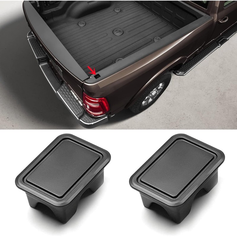 TXWWXT Bed Rail Stake Pocket Covers Fit for Dodge RAM