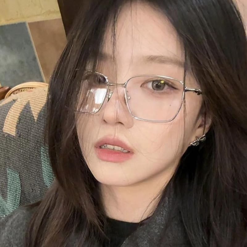 88flix Korean Glasses, Blue Light Cut, Lightweight, Small Face, Large