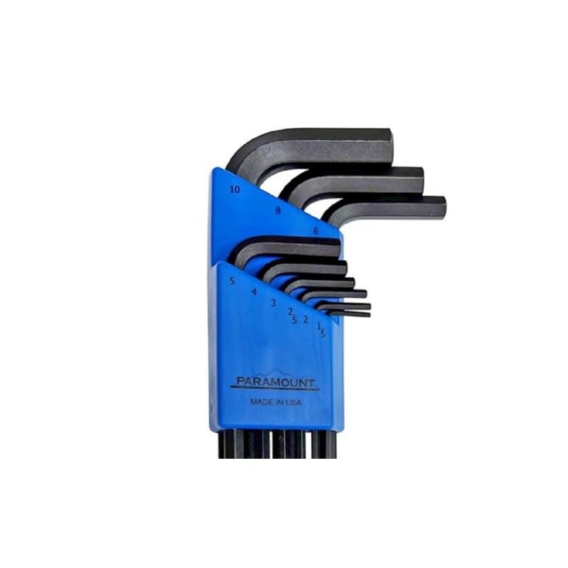 Paramount Steel 9-Piece L-Key Ball-End Hex Key Set: Metric 1.5