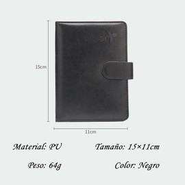 Lumbor37 Porta de Pasaporte de Cuero PU, Billetera de pasaporte, Maletín de Viaje Impermeable con Bloqueo RFID para Identificación de Viaje Familiar, Femenina y Masculina (Negro)