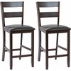 Nightcore Bar Stools Set of 2, 25 Inch Upholstered Pu