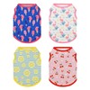 Vehomy 4-Pack Dog Summer Shirt Puppy Cat Summer Cool Sleeveless