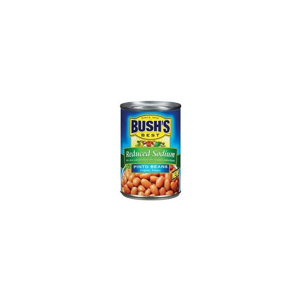 Bushs Pinto Beans 15.5oz Can (Pack of 6) (Pinto Beans - Reduced Sodium)