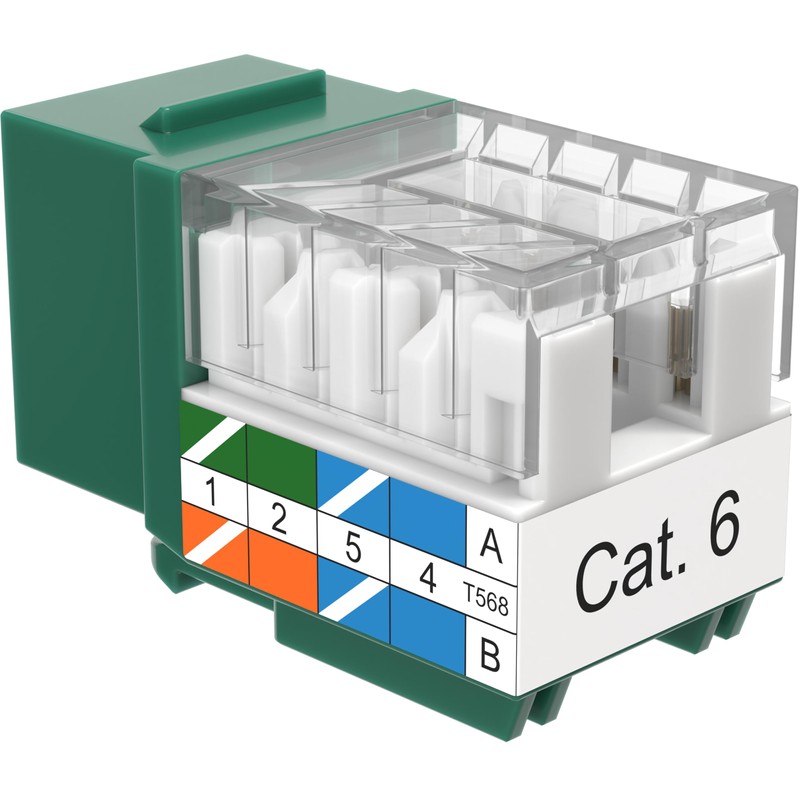 SATMAXIMUM 10 Pack Cat6 Keystone Ethernet Wall Jacks RJ45 Punch