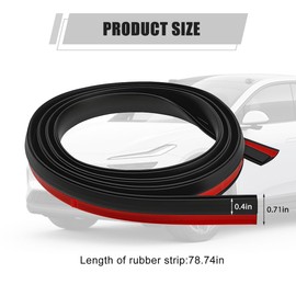 Sandfren Car Windshield Seal Strip, 6.56 Ft H Shape Rubber Self Adhesive Vehicle Front Rear Windshield Weather Stripping, Automotive Window Door Molding Trim, Universal for SUV RV Truck