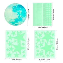 CYH 563 Pieces Glow in The Dark Stars Wall Stickers, Moon and Stars Luminous Stickers, Fluorescent Star Sticker Ideal for Ceiling, Children's Room, Wall Decoration