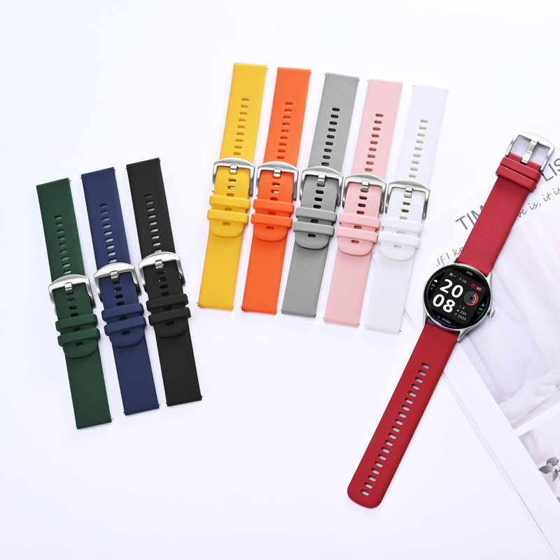 Anbeer Correa de reloj de silicona de 22 mm de