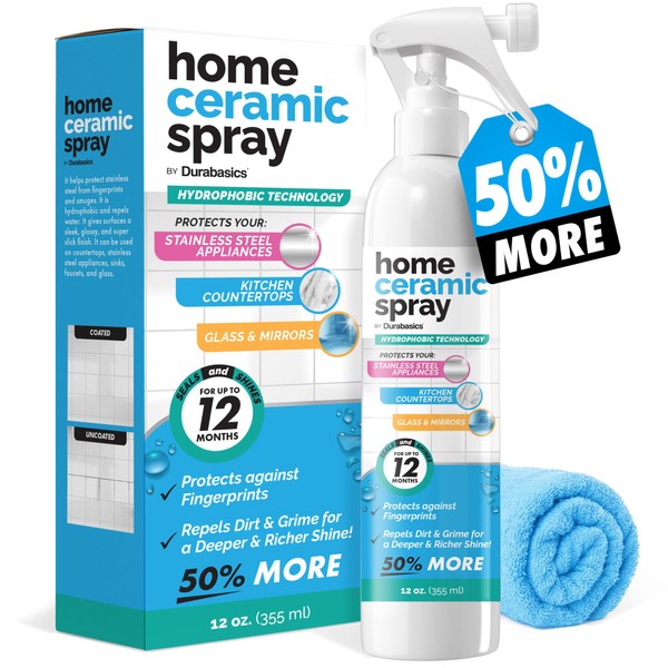 Durabasics [12 Oz] Home Ceramic Coating Spray Kit - Shine,