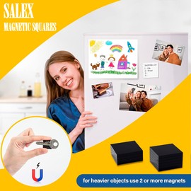 Small Magnets for Crafts with Adhesive Backing 0.8 x 0.8 in - Pack of 120 Self Sticky Magnetic Dots Peel and Stick - Cut Square Magnet Stickers for Fridge, DIY, Classroom