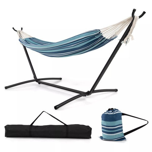 Topbuy Portable Indoor Outdoor 2-Person Double Hammock Set w/ Stand