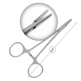 Webster Needle/Suture Holder Driver with Ultra Smooth Jaws (SNAG -Free) - Ratcheted/Locking Mechanism Forceps - HIGH Quality Stainless Steel (6, 5.50")