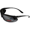 Global Vision Shadow Motorcycle Riding Sunglasses Two-Tone Black and Silver