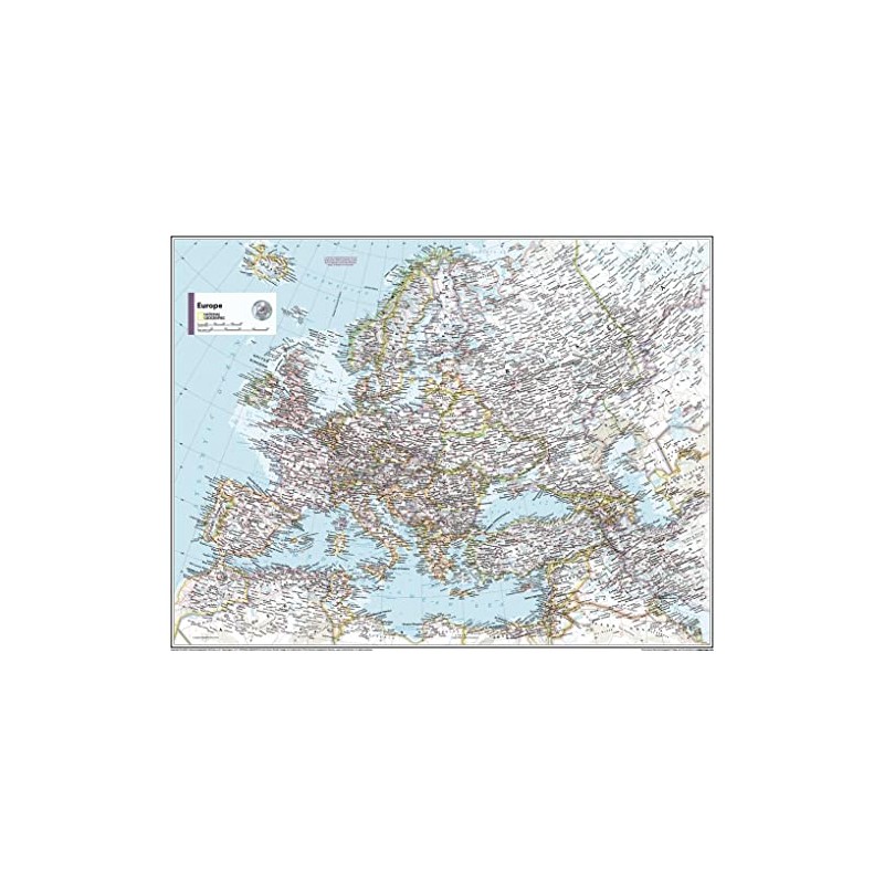 National Geographic Maps: Europe Political Wall Map - Compact -
