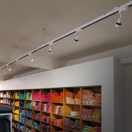 SLV LED 1-phase Spotlight Puria Track Rotating and Swivelling Track Spotlight, LED Spotlight, Ceiling Spotlight, Rail System, Interior Lighting, 3P Lamp, GU10 QPAR51, max. ENERGY EFFICIENCY CLASS: A - A++.