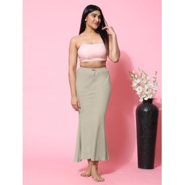 Jaanvi Fashion Women Cotton Fish Cut Petticoat Skirt Comfortable Clothes, lightgrey