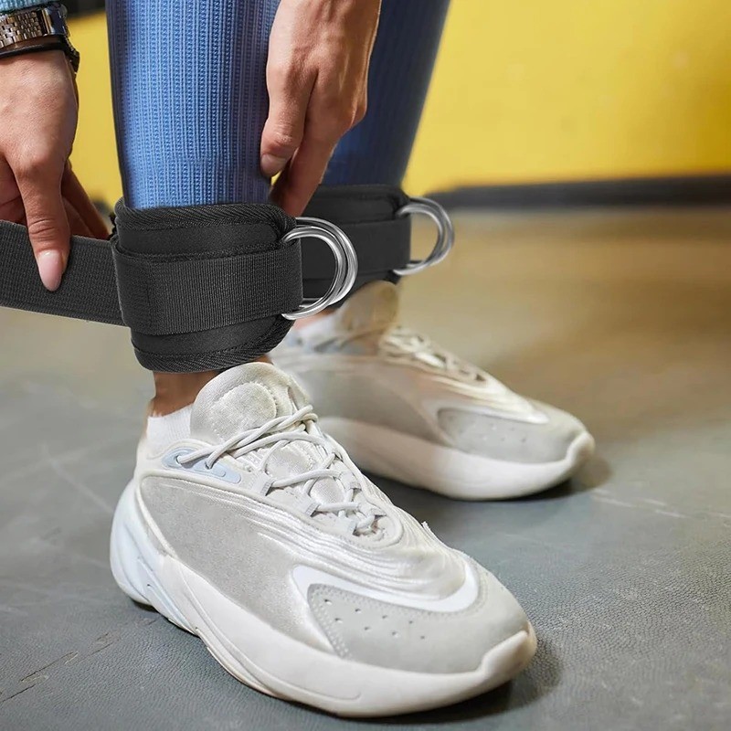 Adjustable Ankle Straps for Cable Machine – Neoprene Padded Glute