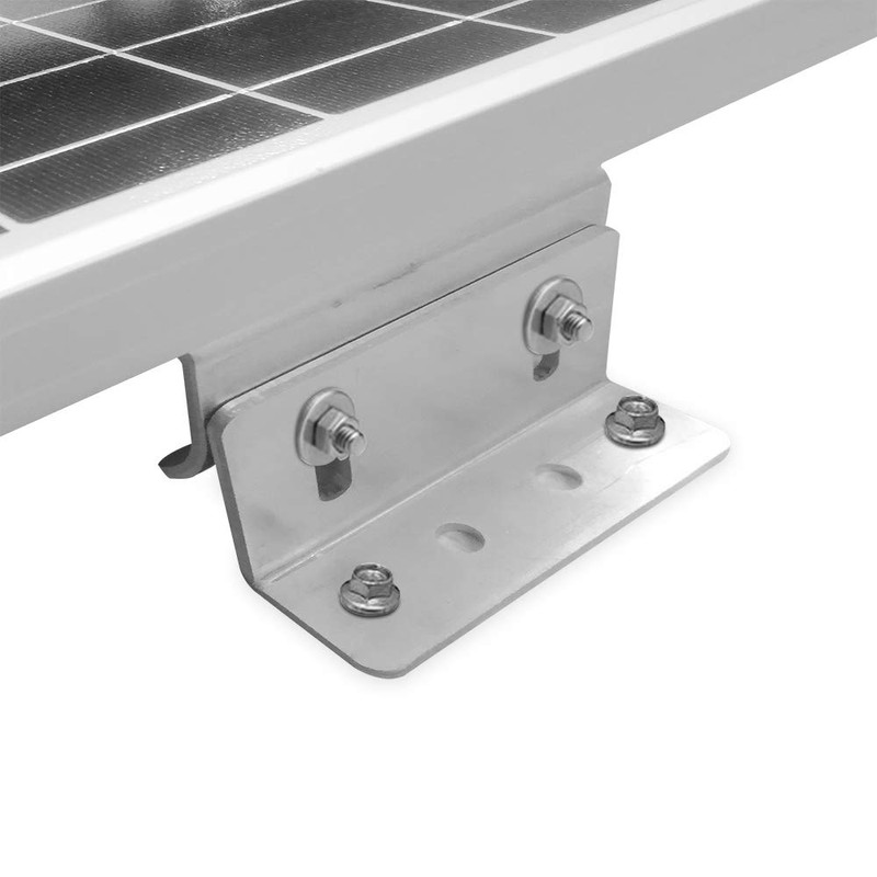 Newpowa Solar Panel Mounting Curved Z Bracket with Nuts and