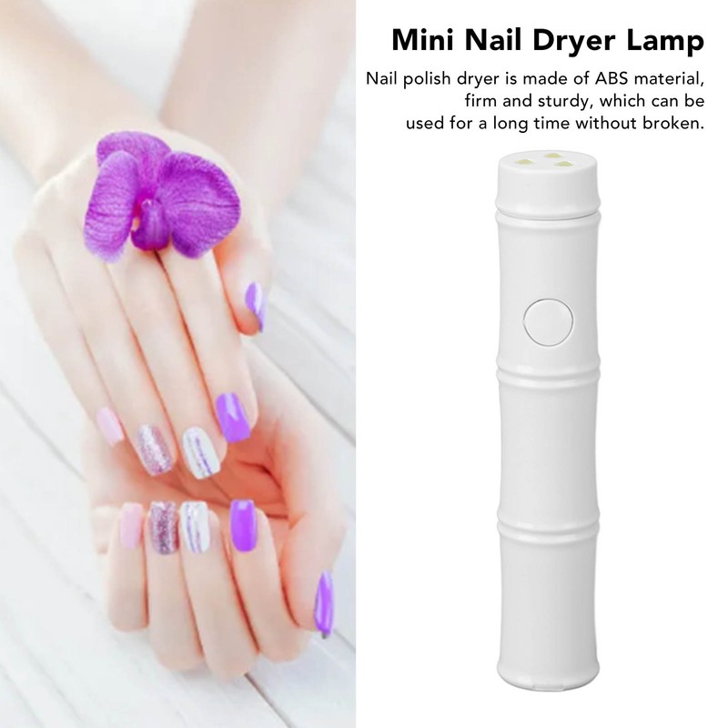 Mini Nail Curing Lamp 3pcs Light Chips 45s Timing Handheld