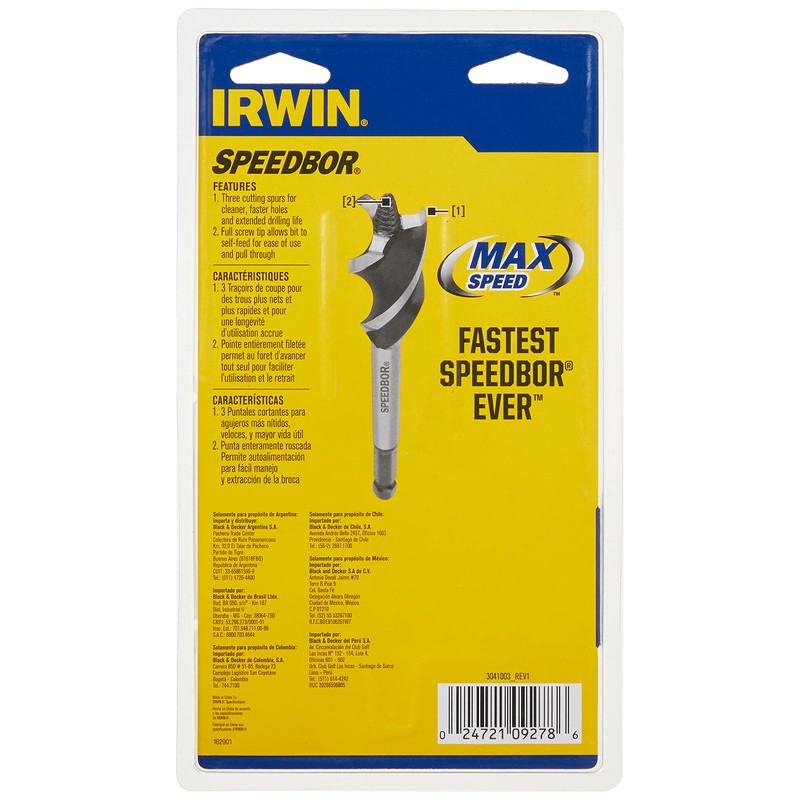 IRWIN Drill Bit Set for Wood, 3-Piece (3041003)