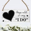 Countdown Wedding Plaque with Rustic Chalkboard/Whiteboard Heart Design - Keepsake