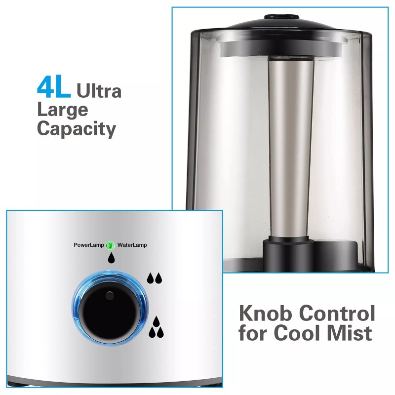 Dreyoo Reptile Humidifier Fogger, 4L Cool Mist Fog Mister with