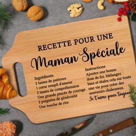 Gleevara Gift for Mum, Birthday Gift for Mum - Bamboo Cutting Board, Unique Kitchen Gift for Mum, Mother's Day Gift for Mum from Daughter, Son