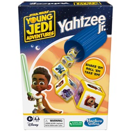 Hasbro Gaming Yahtzee Jr. Star War: Young Jedi Adventures Edition Juego de Mesa para niños | A Partir de 4 años | 2 a 4 Jugadores | Juegos de conteo y Juego para niños en Edad Preescolar