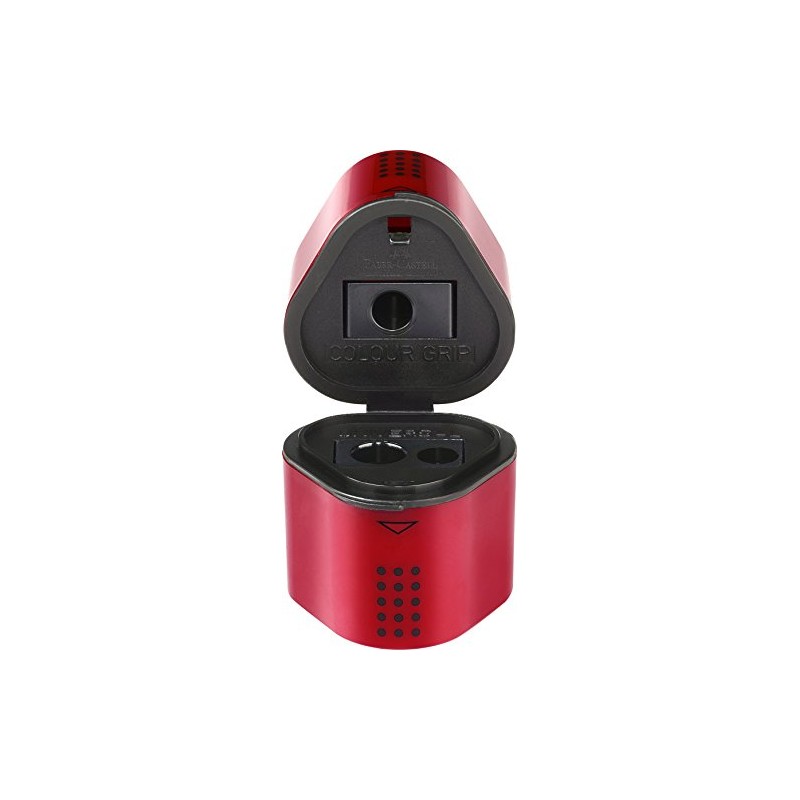Faber-Castell Triple Sharpener Colour Grip Available in Black, Red, Blue,