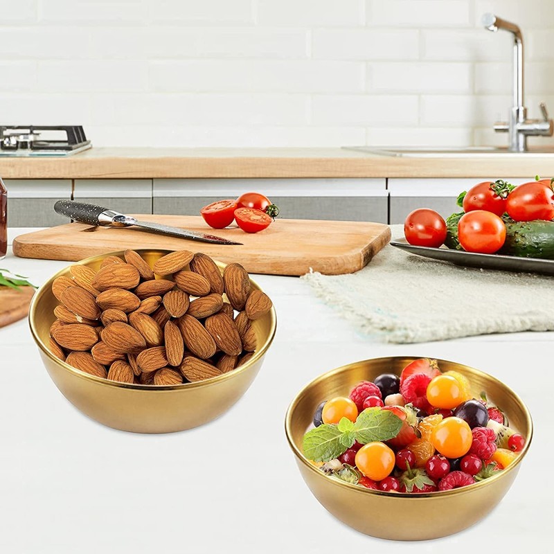 Dipping Bowls, Stainless Steel Dipping Sauce Dishes, Small Round Seasoning