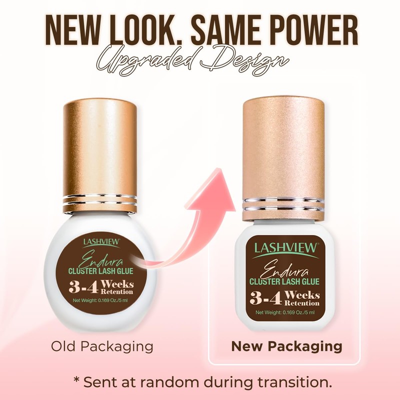 LASHVIEW Lash Cluster Glue Strong Hold, 3-4 Weeks Long-Lasting, Waterproof