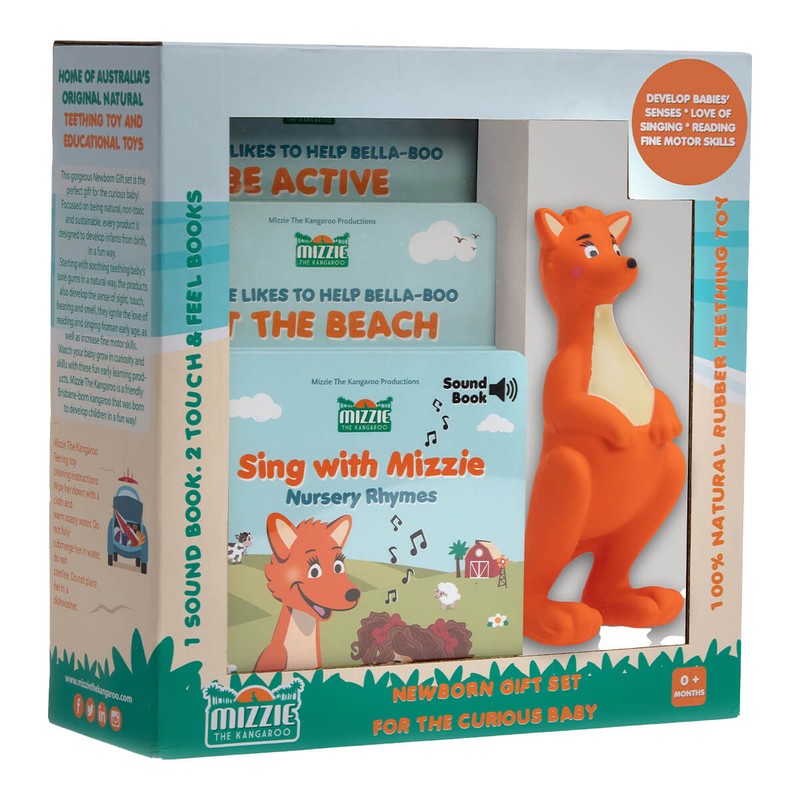 Mizzie The Kangaroo Newborn Gift Set, 4 Item Pack