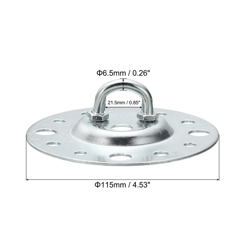 PATIKIL 202lbs 115mm Steel Ceiling Hooks, Ceiling Fan Hook Pad