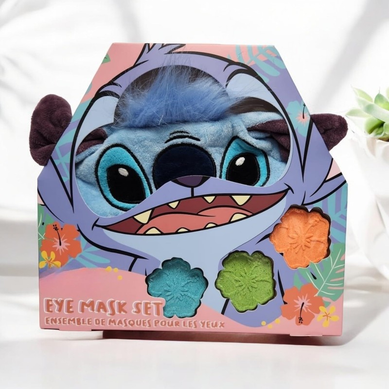Stitch Eye Mask Set with Bath Fizzers Tropical Spa Gift