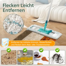 3 Pack Replacement Mop Covers for Leifheit Profi XL Micro Duo / Profi XL Cotton Plus All Handle Floor Mops, 60% Superfine Cotton Fibre & Special Bristles Replacement Cover, Especially for Stone and