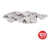 Beistle 100 Piece Silver Embossed Plastic Coins for Western Casino