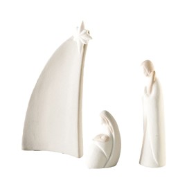 The Nativity Store Star of Wonder Nativity Set - Neutral Christmas Nativity Set for Indoor Holiday Decor - Traditional Nativity Story Figures for Christmas Decor (3 Pieces)