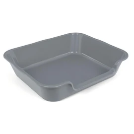 Blaucasa 1 Pack Extra Large Dog Litter Box Pan Tray (ABS Material), Low Entry Jumbo Senior Litter Boxes for Multiple Kitten Big Cats, Pet Safe Indoor Dog Potty (Dark Gray, 24" L x 20" W)