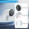 PATIKIL 6 Inch 90 Degree Duct Connector, Galvanized Steel Elbow