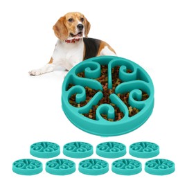 Relaxdays 2 x Anti Sling Bowls, Feeding Bowl for Dogs, Diameter 30 cm, for Slow Eating, Dishwasher-Safe Dog Bowl, Turquoise