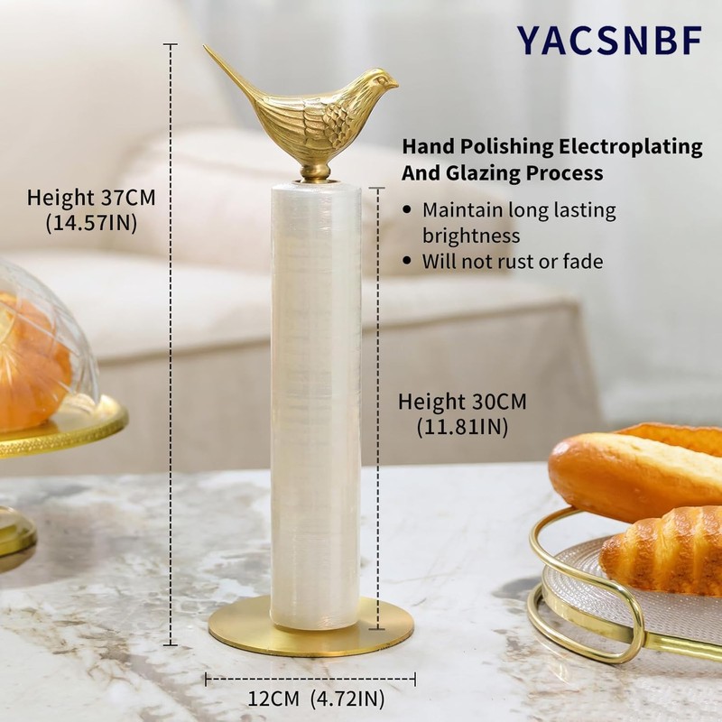 Luxurious Gold Paper Towel Holder Countertop，Brass Paper Towel Holder for